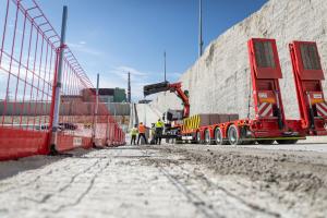 Előkészületi munkák az első beton öntésére az 5. blokk területén. Fotó: Paks II. Zrt.
