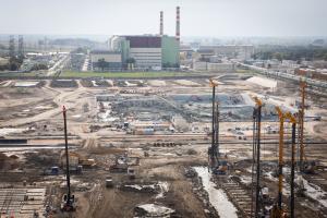 Az építési terület a magasból 2024. október 17-én. Fotó: Paks II. Zrt.