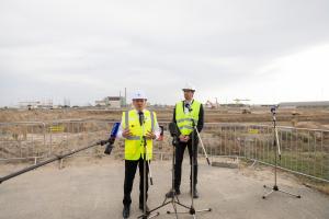 Magyar Levente, a Külgazdasági és Külügyminisztérium parlamenti államtitkára és Alekszej Lihacsov, a Roszatom vezérigazgatója - 2023. 09. 22. Fotó: Paks II. Zrt.
