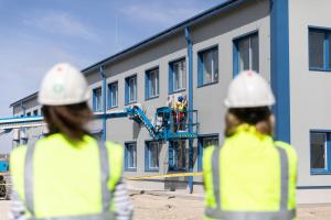 A betonvizsgáló laboratórium az épülő betonkeverő üzemben. Fotó: Paks II. Atomerőmű Zrt.