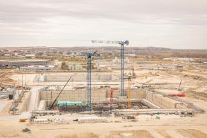 A bird's-eye view of the Paks II. project site on 11 October 2026. Photo: Kövi Gergely Péter / Paks II. Ltd.
