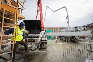 First concrete pouring for Unit 5 on 5 February 2026. Photo: Paks II. Ltd. / Kövi Gergely Péter