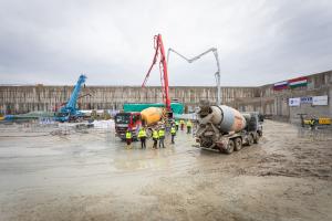 First concrete pouring for Unit 5 on 5 February 2026. Photo: Paks II. Ltd. / Kövi Gergely Péter