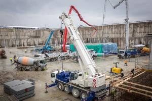 First concrete pouring for Unit 5 on 5 February 2026. Photo: Paks II. Ltd. / Kövi Gergely Péter