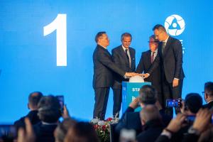 Ceremony of the first concrete pouring of Unit 5. Photo: Paks II. Ltd. / Vida Tünde