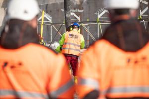 Levelling concrete construction in the excavation pit of Unit 5. Photo: Paks II. Ltd.