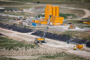 Cut-off wall works on 11 July 2023. Photo: Paks II. Ltd.