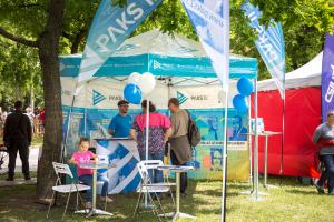 Information tent of Paks II. Ltd. Photo: Paks II. Ltd.